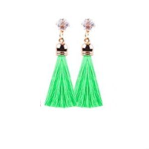 3 for $25 Light Green Tassel Earrings